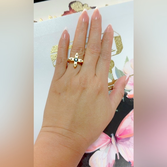 Louis Vuitton Bague Love Letter Sweet Flower Ring- size L - Picture 8 of 13